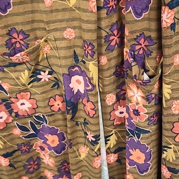 LuLaRoe NWT Sarah Cardigan Copper Floral Knit Long Duster Sweater Jacket M 10/12 - Picture 7 of 11